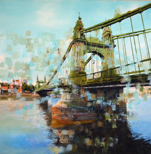Hammersmith Bridge from Barnes - Click For More