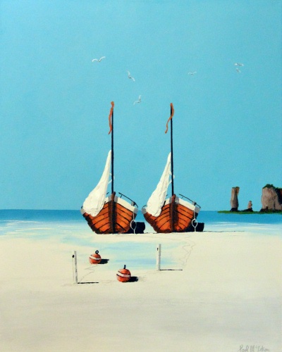 Two Boats and Old Harry Rock - Click For More