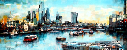 Thames and The City from Waterloo - Click For More